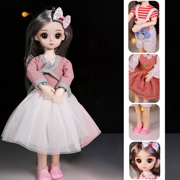 Neinkie Charming BJD Doll Comfortable Grip Plastic Vivid Expression Realistic Princess Doll for Kids