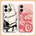 thumbnail image 2 of Case For OPPO RENO 8 7 9 6 7SE 5 4 4SE 4 3 4G 5G PRO PLUS Colour Simple Liquid Silicone Case Marvel Iron Man Comics, 2 of 5