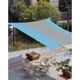 thumbnail image 3 of Blue Grey Ombre Sun Sail Shades Rectangle Canopy,Sunlight Block Heavy Duty Curved Backyard Shade Cover, Modern Gradient Abstract Art Waterproof Sun Shades for Patios Garden Pergola Outdoor 8'x10', 3 of 9