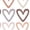 Hearts, variant on REGALWOVEN 64pcs Heart Shape Wall Stickers for Bedroom Living Room Decoration Girls Room Nursery Room Solid Hearts 11.8" x 8.9"