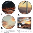 thumbnail image 3 of Designart "Mountain Sunset Wind Turbines View II" Architecture Framed Wall Art Decor - Industrial Yellow Wind Turbines Hallway Framed Wall Art Decor, 3 of 6