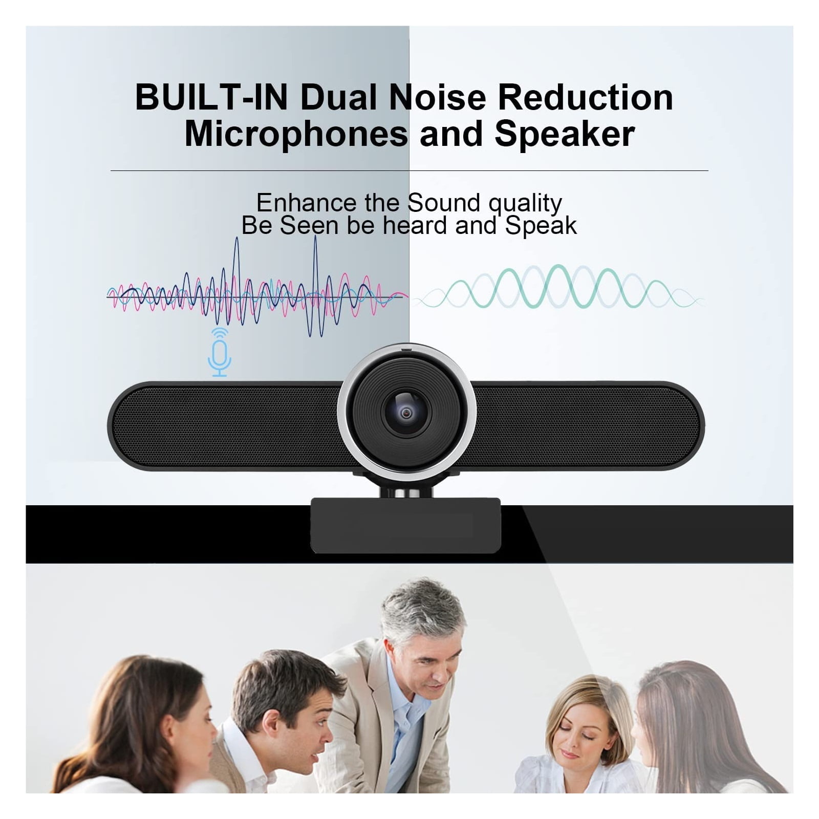 Conference USB 1080P Web Camera 124° Wide Angle Webcam With Microphone And Speaker For Smart TV PC Living Streaming ,Full Clarity