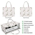 thumbnail image 2 of Large Capacity Tote Bag,White Highland Cow Flower Pattern Handbag Fashion Luxury Tote Bag,15.7"x13"x 5.1" Inches,Laptop Compatible, 2 of 6
