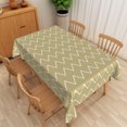 thumbnail image 3 of Nanqianyi Olive Chevron Pattern Rectangle Tablecloth,70x60 Inch,Polyester Waterproof Oilproof Table Cover,Kitchen Dining Decor, 3 of 6