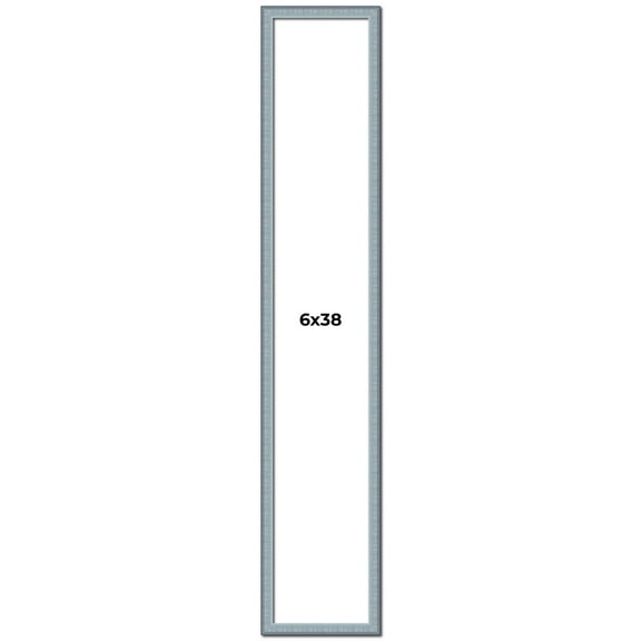 6x38 Frame Rustic Sky Blue Solid Wood Picture Frame | 0.75 Inch Moulding Width |Includes UV Acrylic