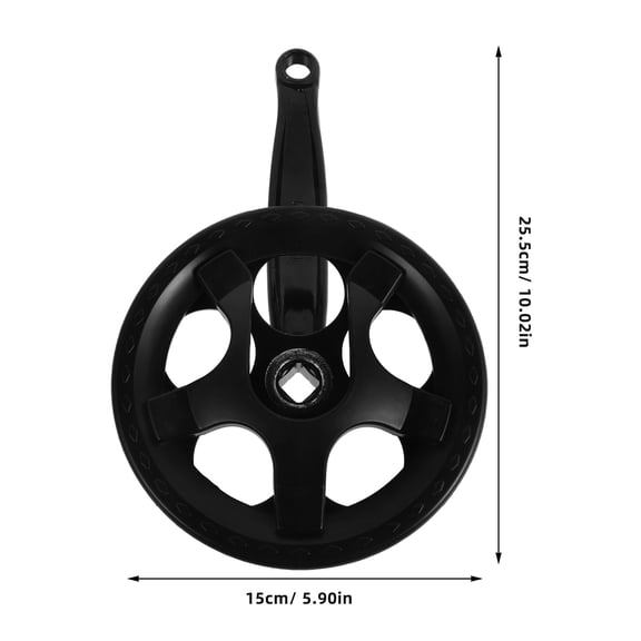 ELAYARD Mountain Bike Crankset 36 Tooth Single Speed Black Durable for Cycling Adventures