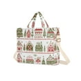 thumbnail image 7 of FORMRS Womens Corduroy Tote Bag Crossbody Shoulder Handbag with Pocket, Red Christmas House, 7 of 7
