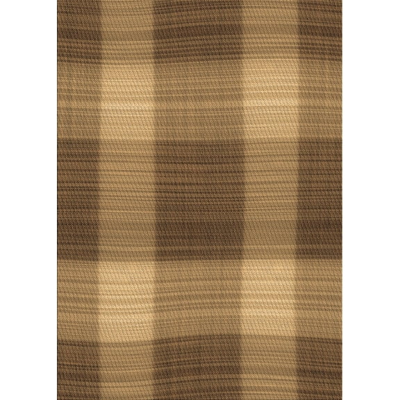 Ahgly Company Machine Washable Indoor Rectangle Transitional Saddle Brown Area Rugs, 5' x 8'