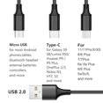 thumbnail image 2 of Cable de carga Puxnoin Multi 3 en 1 de 30 cm para teléfono móvil, paquete de 4, 2 of 7