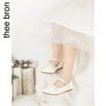 thumbnail image 2 of Girls Ballet Mary Jane Flats Toddler Kids Flower Girls Party Dress Shoes(AF308 White/12M), 2 of 5