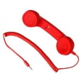 thumbnail image 2 of Cell Phone Handset, Retro Telephone Handset Anti Radiation Receivers 3.5MM for for iPhone Android Phones, Retro handset, Vintage handset, Retro Receiver, Red, 2 of 9