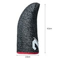 thumbnail image 5 of Opvise Gaming Finger Sleeve Non-slip High Sensitivity Faux Silver Fiber Sweatproof Thumb Finger Protector for Mobile Game Controller, 5 of 8