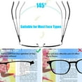 thumbnail image 4 of 3 Pack Blue Light Blocking Reading Glasses for Men, Stylish Half Frame Metal Computer Readers, Lightweight Spring Hinge Eyeglasses Anti Eyestrain/Glare/UV (Mix Color, Black+Grey+Brown, 1.0), 4 of 7
