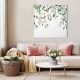 thumbnail image 5 of Teal Summer Eucalyptus Leaves Wall Art Painting on Canvas, Watercolor Spring Botanical Canvas Art Home Prints Wall Art Framed Modern Artwork for Living Room Bedroom Wall Decor 8x8in, 5 of 9