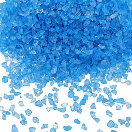 1 Box 200g Blue Broken Glass Chips Crushed Glass Bulk Resin Art Small Chunky Flakes Sequins Irregular Crystal Pieces for Nail Arts DIY Vase Filler Jewelry Making Craft Decoration Supplies DIY
