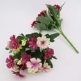 thumbnail image 3 of Ramo de Plantas de Crisantemo Artificiales Que Cuelgan de Flores de Plástico para de Rojo oscuro, 3 of 9