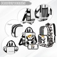 thumbnail image 3 of DISNIMO Panda Sunflower Print 3 Pcs Clear Backpack, Ice Cream Print Heavy Duty Clear Backpack and Lunch Bag Set for Kids Girls, 17 Inch See Through PVC Transparent Bookbag with Pencil Case, 3 of 5