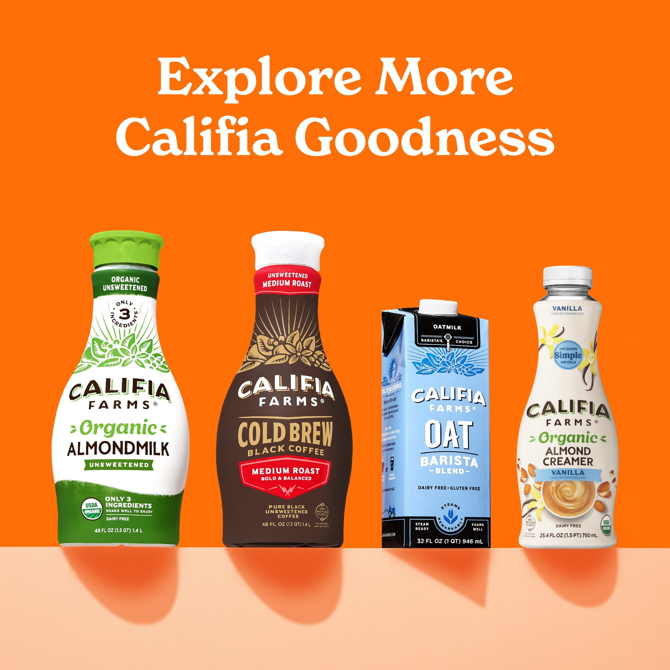 Califia Farms Organic Banana Creme Almond Milk Coffee Creamer 25.4 Fluid Ounces