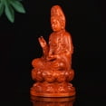 thumbnail image 4 of Estatua de madera Yin, estatua de Buda de adoración, figura de Feng Shui, escultura de Buda para escritorio, estante para sala de estar, Marrón Macarena Estatua de Buda, 4 of 8
