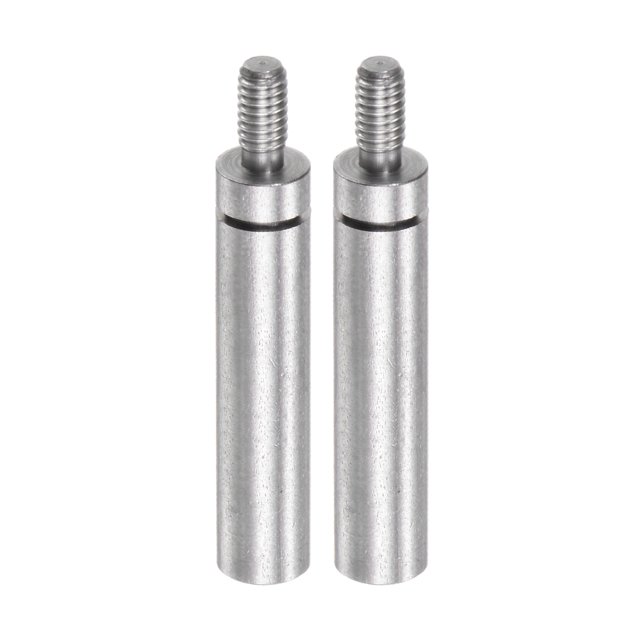 2uds Cuadrante Digital Indicador Extensión Vástago Varilla 25mm Longitud 4,5mm M2.5 Rosca 303 Inoxidable Acero para Altura Profundidad Calibre, Plateado Tono