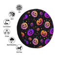 thumbnail image 5 of XMXY Neon Pumpkin Autumn Fantasy Spare Tire Cover, Universal Waterproof Cover for Jeep RV Tire Wheel Protection, 14 inch, 5 of 8