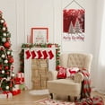 thumbnail image 7 of Joocar 12” x 18” Spun Linen Merry Christmas Snowflake Outdoor Flag and Banner, Double Sided Design, 7 of 7