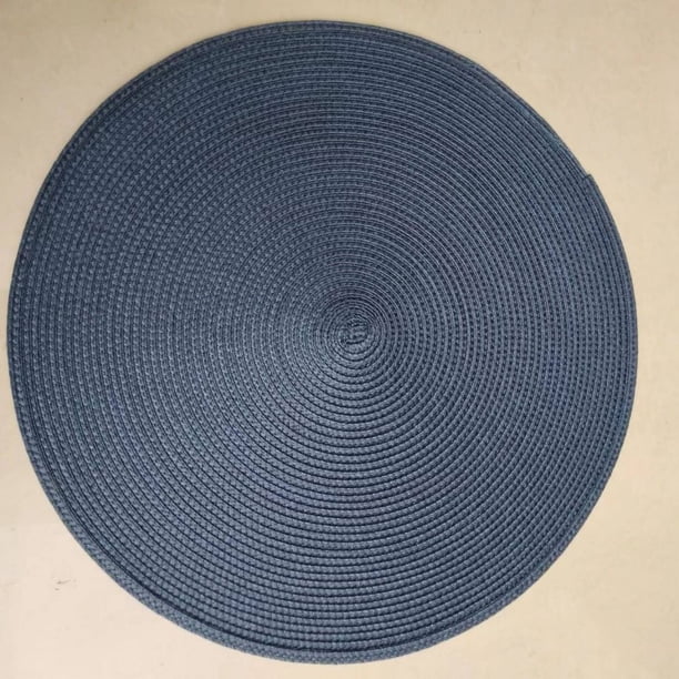 Posavasos redondo de polipropileno tejido para mesa de comedor, con aislamiento térmico, tejido simple, retro, ligero y lujoso