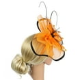thumbnail image 3 of TRUBKH Tea Hats for Women 2025 High Tea Hats for Women Tea Party Hats for Women Tea Party Fascinators for Women Fascinators Hats for Women Fascinator Hat Fascinators for Women Orange One Size, 3 of 6