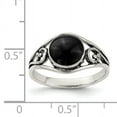 thumbnail image 2 of 925 Sterling Silver Antiqued Black Agate Ring Size 6, 2 of 6