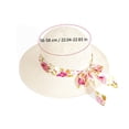 thumbnail image 3 of Women's Summer Straw Sun Hat with Ribbon, Polyester UV Protection, Breathable, Beach Casual, 3 of 7