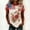 Red, variant on USA 250th Anniversary Rhinestone Butterfly T-Shirt for Women Patriotic Rose Graphic Tee Color Block Crew Neck Short Sleeve Sparkle Casual Top Multicolor L