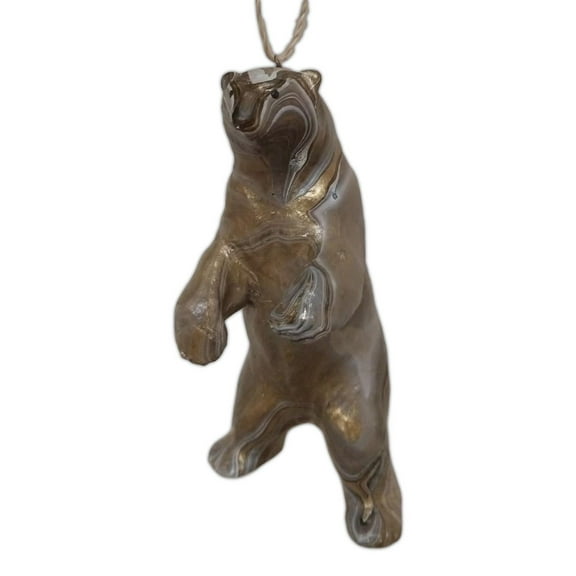 Resin Marbled POLAR BEAR Christmas Ornament by Cody Foster