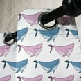 thumbnail image 3 of Ambesonne Whale Grommet Curtain, Swimming Happy Fish Sea, 50" x 120", Blue Lilac and White, 3 of 6