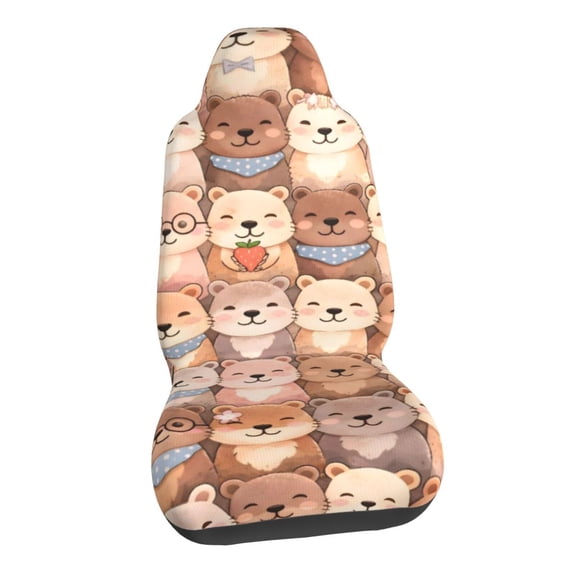 Animal Bear Car Seat Covers Stretch Car Seat Protectors Universal Fit