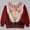 Red, variant on Funny Christmas Print Shirts for Men, Santa Round Long Sleeve Relaxed Fit, Fall Xmas Party Holiday Graphic Tops M-4XL