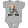 thumbnail image 3 of Inktastic 1st Birthday Bear on Bicycle 1 Year Old Boys or Girls Baby Bodysuit, 3 of 5