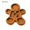 thumbnail image 3 of Gingerbread Shaped Serving Platter with Divided Tray, Snack & Dessert Wooden Food Tray, Cute Charcuterie Board for Holiday Parties, Cheese, Fruits, Candy Display(B), 3 of 7