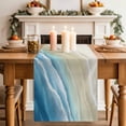 thumbnail image 2 of Table Runner 120 Inches Long for Kitchen Dining, Blue Beach Coastal Dresser Scarf Farmhouse, Dining Table Decorations for Wedding/Parties, Summer Ocean Nautical Seaside 13 x 120 In, 2 of 8