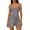 Gray, variant on Womens Tennis Dress Workout Built in Shorts Wrap Skirt Rompers Spaghetti Straps Slim Athletic Dress