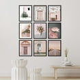 thumbnail image 5 of PixonSign Framed Canvas Print Wall Art Set - Pink Hued Architectural & Floral Landscape Posters - Set of 9 Travel Photography Art Boho Vintage Wall Décor for Home Decoration - 8"x10" Black, 5 of 5