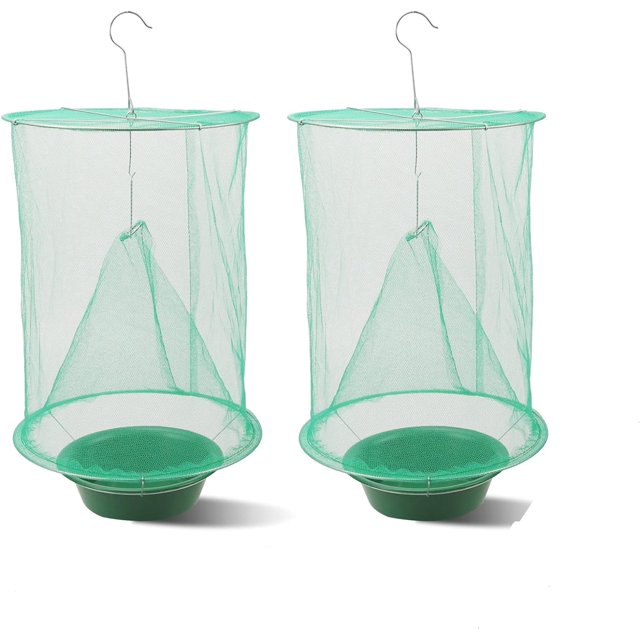 Trampa para moscas Atrapa moscas La trampa más eficaz jamás fabricada con macetas Atrapa moscas Cebo Aparato de pesca Jaula atrapa moscas para interior o exterior para granjas familiares,