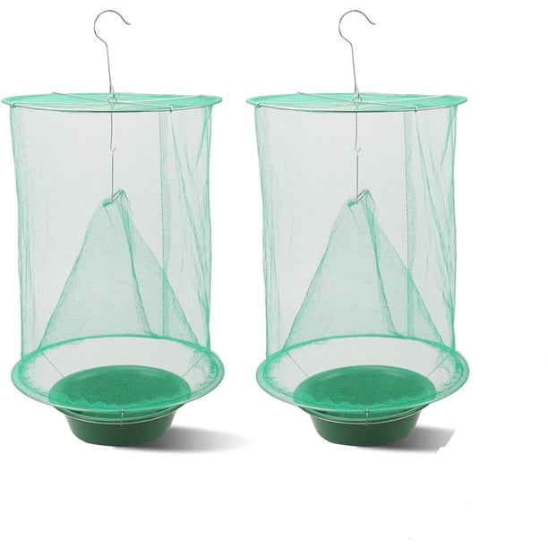 Trampa para moscas Atrapa moscas La trampa más eficaz jamás fabricada con macetas Atrapa moscas Cebo Aparato de pesca Jaula atrapa moscas para interior o exterior para granjas familiares,