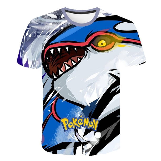 Camiseta de Pokémon Charizard para niños y niñas, Camisa estampada de dibujos animados de Anime, Tops de Pikachu, ropa de Boutique, manga corta qym unisex