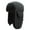 Black, variant on Men Women Trapper Hat Faux Fur Winter Ski Hat Thick Fleece Cold Weather Outdoor Warm Hat