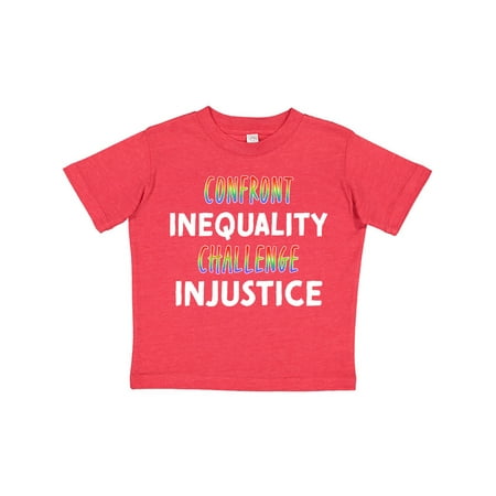 

Inktastic Confront Inequality Challenge Injustice Gift Toddler Boy or Toddler Girl T-Shirt