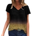 thumbnail image 1 of Gibobby Casual Playera de Manga Corta para Mujer Camisetas manga corta verano para mujer, camisetas entrenamiento informales con cuello , camisetas básicas tipo tún(Negro,CH), 1 of 4