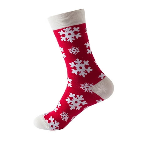 

Unisex Christmas Cotton Socks Colorful Gingerbread Snowflake Holiday Stockings