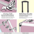 thumbnail image 6 of Alden Design Professional Makeup Case, 3 in 1 Portable Trolley, Pink, 6 of 7