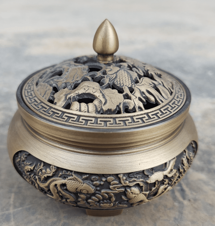 Vintage Bronze Buddha Censer Incense Burner Unique Ritual  Incense holder, Tibet culture Brass Ash catcher censer Incensory Decorative kk069