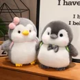 thumbnail image 3 of Juguetes de peluche de pingüino suave, almohada Huggable Kawaii para niños, pareja de peluche, muñeca de bebé de pingüino, regalo de cumpleaños para niños y niñas, 3 of 4